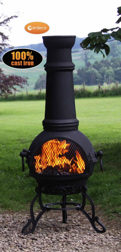 Toledo XL Cast Iron Chimenea by Gardeco - Mouse & Manor