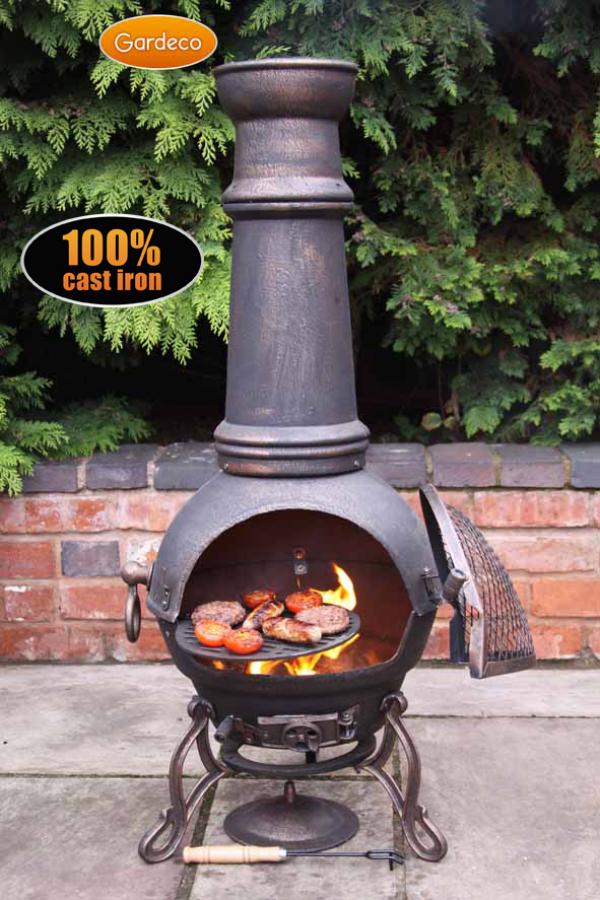 Toledo XL Cast Iron Chimenea by Gardeco - Mouse & Manor