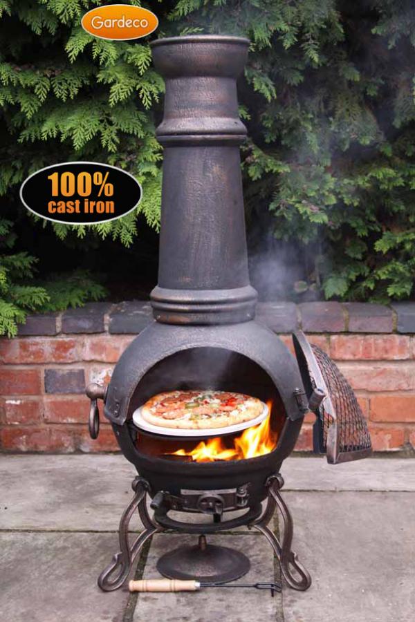 Toledo XL Cast Iron Chimenea by Gardeco - Mouse & Manor