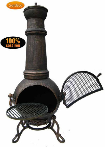 Toledo XL Cast Iron Chimenea by Gardeco - Mouse & Manor