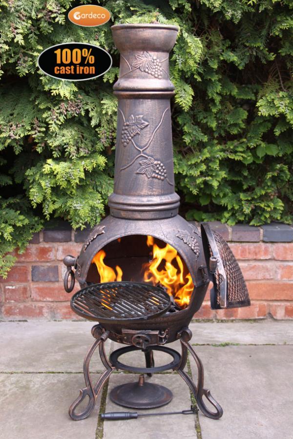 Toledo XL Cast Iron Chimenea by Gardeco - Mouse & Manor