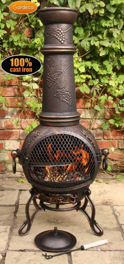 Toledo XL Cast Iron Chimenea by Gardeco - Mouse & Manor