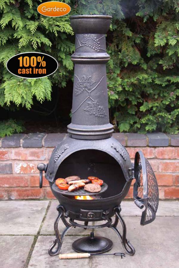 Toledo XL Cast Iron Chimenea by Gardeco - Mouse & Manor