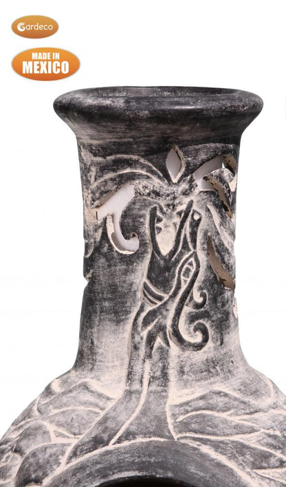 Wyre El Dragon Celtic Themed Mexican Clay Chimenea by Gardeco - Mouse & Manor